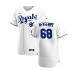 Men's Nike Kansas City Royals #68 Jake Newberry White Home 2020 Authentic Player Baseball Jersey