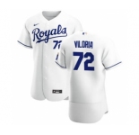 Men's Nike Kansas City Royals #72 Meibrys Viloria White Home 2020 Authentic Player Baseball Jersey