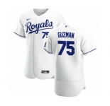 Men's Nike Kansas City Royals #75 Jeison Guzman White Home 2020 Authentic Player Baseball Jersey