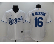 Men's Royals #16 Bo Jackson White 2020 Baseball Cool Base Jersey