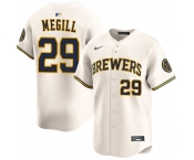 Men's Milwaukee Brewers #29 Trevor Megill Cream 2025 Limited Stitched Baseball Jersey