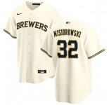 Men's Milwaukee Brewers #32 Jacob Misiorowski Cream 2025 Stitched Baseball Jersey