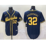 Men's Milwaukee Brewers #32 Jacob Misiorowski Navy 2025 With Patch Stitched Jersey