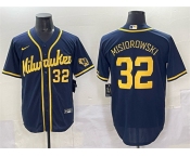 Men's Milwaukee Brewers #32 Jacob Misiorowski Navy 2025 With Patch Stitched Jersey