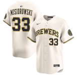 Men's Milwaukee Brewers #33 Jacob Misiorowski Cream 2025 Limited Stitched Baseball Jersey