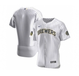 Men's Nike Milwaukee Brewers 2020 White Home Authentic Team Baseball Jersey