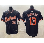 Men's Detroit Tigers #13 Dillon Dingler Black 2026 Meijer Patch Alternate Vapor Premier Limited Stitched Baseball Jersey