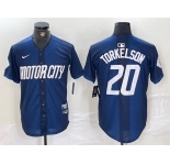 Men's Detroit Tigers #20 Spencer Torkelson 2024 Navy City Connect Cool Base Limited Stitched Jersey