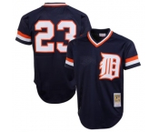 Men's Detroit Tigers #23 Kirk Gibson Navy Throwback Stitched Baseball Jersey