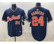 Men's Detroit Tigers #24 Miguel Cabrera Navy 2026 Alternate Vapor Premier Limited Stitched Baseball Jersey