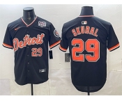 Men's Detroit Tigers #29 Tarik Skubal Navy 2026 Alternate USA 250' Patch Vapor Premier Limited Stitched Baseball Jersey