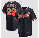 Men's Detroit Tigers #29 Tarik Skubal Navy Alternate Stitched Baseball Jersey