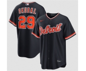 Men's Detroit Tigers #29 Tarik Skubal Navy Alternate Stitched Baseball Jersey