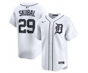 Men's Detroit Tigers #29 Tarik Skubal White 2024 Home Limited Stitched Baseball Jersey