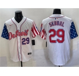 Men's Detroit Tigers #29 Tarik Skubal White 2025 Memorial Day Vapor Premier Limited Stitched Baseball Jersey