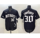 Men's Detroit Tigers #30 Kerry Carpenter 2026 Black 'Motor Gothic Edition' Vapor Premier Limited Stitched Baseball Jersey