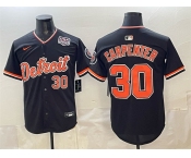 Men's Detroit Tigers #30 Kerry Carpenter Black 2026 Alternate USA 250' Patch Vapor Premier Limited Stitched Baseball Jersey