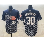 Men's Detroit Tigers #30 Kerry Carpenter Navy With Patch Vapor Premier Limited Stitched Baseball Jersey