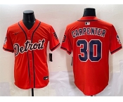 Men's Detroit Tigers #30 Kerry Carpenter Orange With Patch Vapor Premier Limited Stitched Baseball Jersey