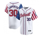 Men's Detroit Tigers #30 Kerry Carpenter White 2025 Independence Day Vapor Premier Limited Stitched Baseball Jersey