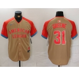 Men's Detroit Tigers #31 Riley Greene Cream 2024 All Star Limited Stitched Jersey