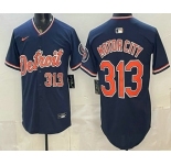 Men's Detroit Tigers #313 Motor City Navy 2026 Alternate Vapor Premier Limited Stitched Baseball Jersey