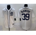 Men's Detroit Tigers #39 Zach McKinstry White Cool Base Stitched Baseball Jersey
