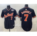 Men's Detroit Tigers #7 Kevin McGonigle Black 2026 Alternate USA 250' Patch Vapor Premier Limited Stitched Baseball Jersey