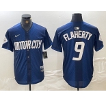 Men's Detroit Tigers #9 Jack Flaherty 2024 Navy City Connect Cool Base Limited Stitched Jersey