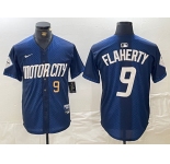 Mens Detroit Tigers #9 Jack Flaherty Number 2024 Navy City Connect Cool Base Limited Stitched Jersey