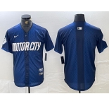 Men's Detroit Tigers Blank 2024 Navy City Connect Cool Base Limited Stitched Jersey