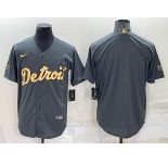 Men's Detroit Tigers Blank Grey 2022 All Star Stitched Cool Base Nike Jersey