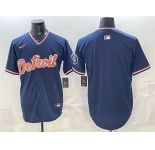Men's Detroit Tigers Blank Navy 2026 Alternate Vapor Premier Limited Stitched Baseball Jersey