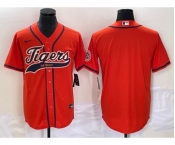 Men's Detroit Tigers Blank Orange Cool Base Stitched Baseball Jersey