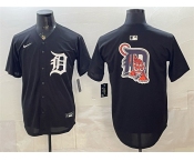 Men's Detroit Tigers Team Big Logo Limited Stitched Baseball Jersey