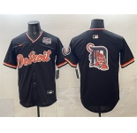 Men's Detroit Tigers Team Big Logo Navy 2026 Alternate USA 250' Patch Vapor Premier Limited Stitched Baseball Jersey