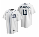 Men's Nike Detroit Tigers #11 Sparky Anderson White Home Stitched Baseball Jersey