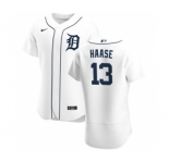 Men's Nike Detroit Tigers #13 Eric Haase White Home 2020 Authentic Player Baseball Jersey