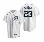 Men's Nike Detroit Tigers #23 Kirk Gibson White Home Stitched Baseball Jersey