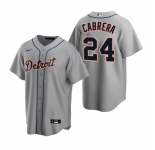 Men's Nike Detroit Tigers #24 Miguel Cabrera Gray Road Stitched Baseball Jersey
