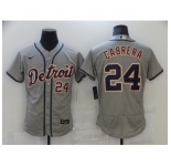 Men's Nike Detroit Tigers #24 Miguel Cabrera Gray Road Stitched Jersey