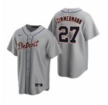 Men's Nike Detroit Tigers #27 Jordan Zimmermann Gray Road Stitched Baseball Jersey