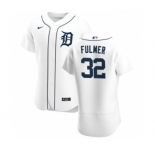 Men's Nike Detroit Tigers #32 Michael Fulmer White Home 2020 Authentic Player Baseball Jersey