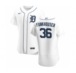Men's Nike Detroit Tigers #36 Kyle Funkhouser White Home 2020 Authentic Player Baseball Jersey