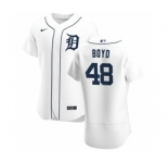 Men's Nike Detroit Tigers #48 Matthew Boyd White Home 2020 Authentic Player Baseball Jersey