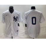 Men's New York Yankees #0 Marcus Stroman No Name White Cool Base Stitched Jersey