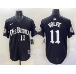 Men's New York Yankees #11 Anthony Volpe Black 'Gothic Legacy Edition' Vapor Premier Limited Stitched Baseball Jersey