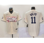 Men's New York Yankees #11 Anthony Volpe Cream Limited Stitched Baseball Jersey