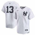 Men's New York Yankees #13 Jazz Chisholm Jr White 2024 Home Limited Stitched Baseball Jersey