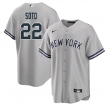Men's New York Yankees #22 Juan Soto Gray Cool Base Stitched Baseball Jersey